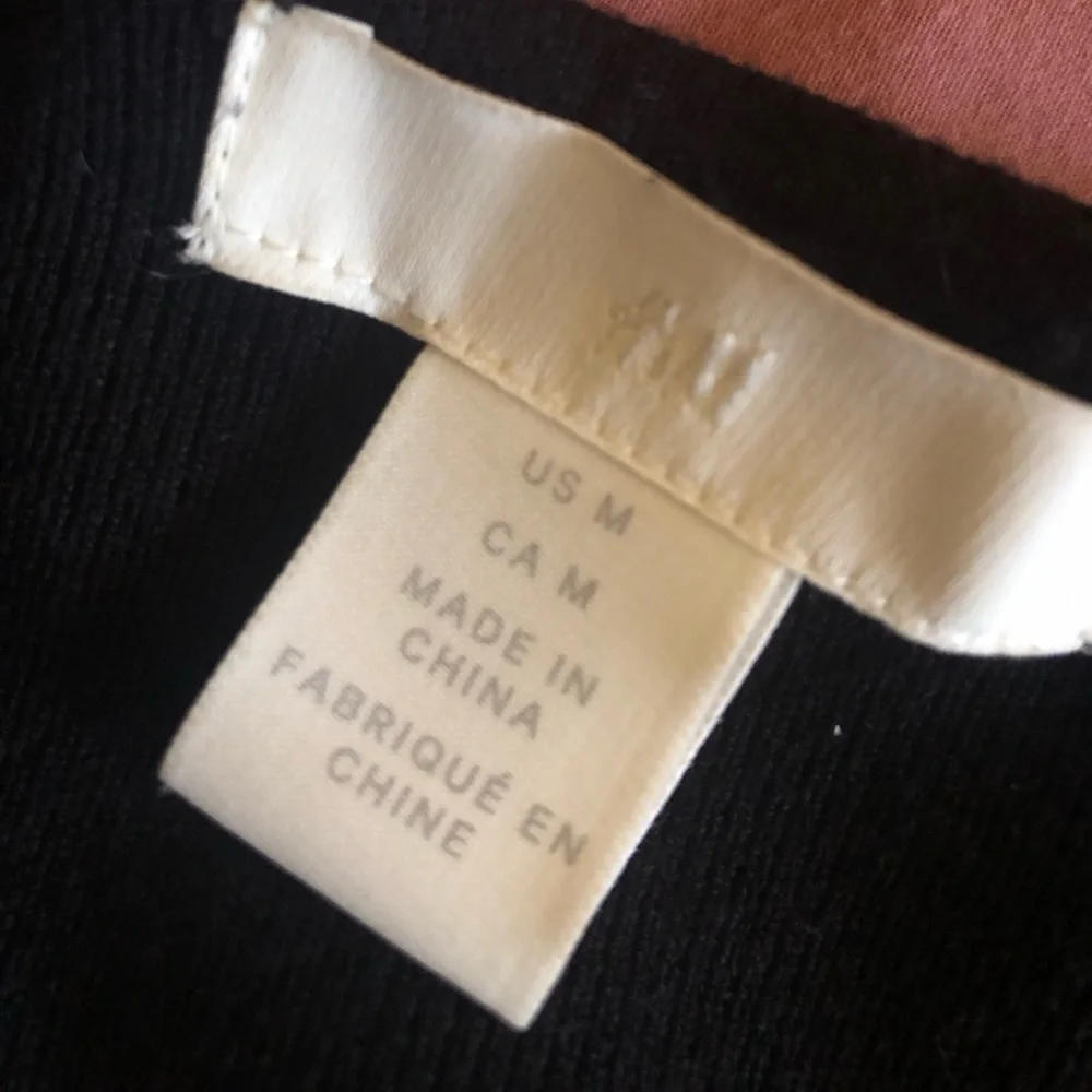 H&M Black Rib-Knit dress with sweetheart neckline Size M - Picture 3 of 4